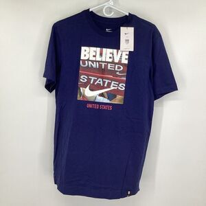 Men's Nike Believe" U.S.A. Olympics‎ Tee- NWT navy Blue small